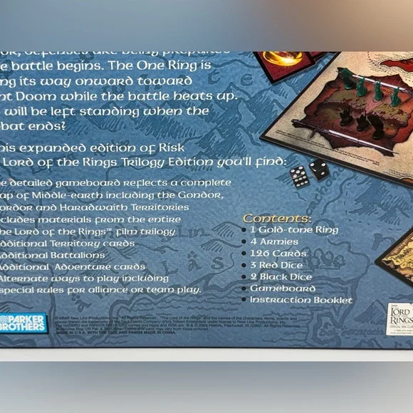 RISK The Lord Of The Rings Trilogy Edition LIKE NEW Complete with Ring CIB - Picture 3 of 15